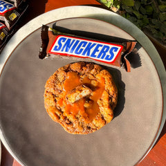 Snickers Stuffed Cookie