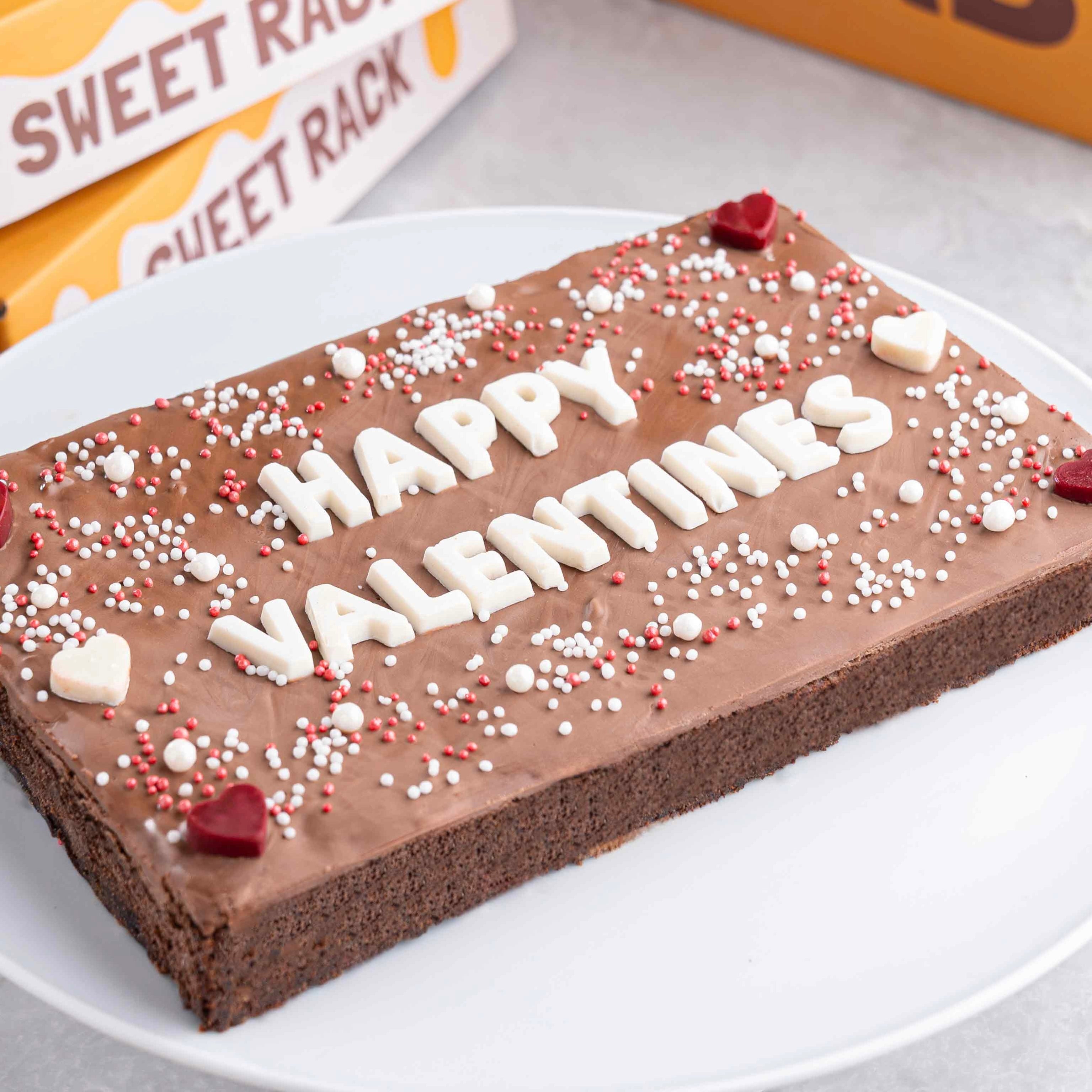 Valentines Day Brownie Slab – Sweet Rack - Lahore