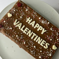 Valentines Day Brownie Slab