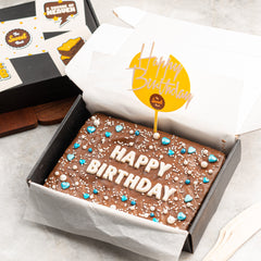 Happy Birthday Brownie Slab (For Him)