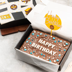 Happy Birthday Brownie Slab (For Him)