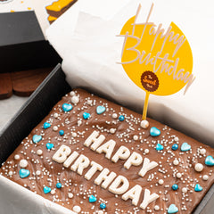 Happy Birthday Brownie Slab (For Him)