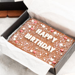 Happy Birthday Brownie Slab (For Her)