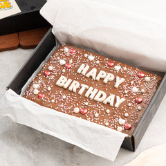 Happy Birthday Brownie Slab (For Her)