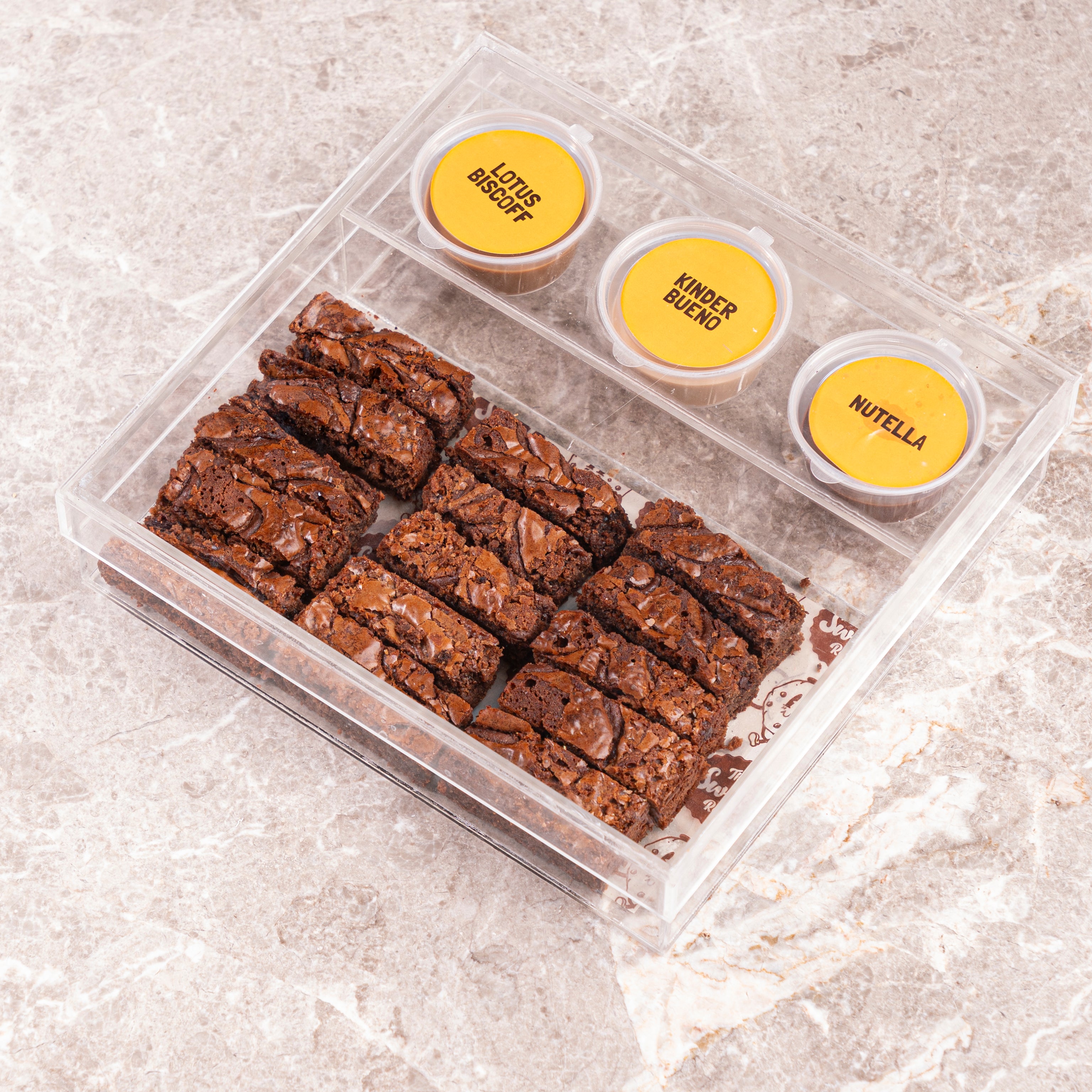 Acrylic Gift Box (Mini Nutella Brownies) – Sweet Rack - Lahore