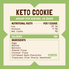 Dark Chocolate KETO Walnut Cookie